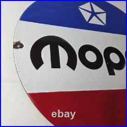 Vintage Mopar Chrysler Porcelain Sign Automobile Plymouth Gas Pump Ad Sign