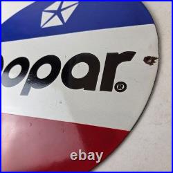Vintage Mopar Chrysler Porcelain Sign Automobile Plymouth Gas Pump Ad Sign
