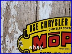Vintage Mopar Porcelain Sign Old Car Auto Dealer Dodge Chrysler Desoto Plymouth