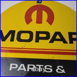 Vintage Mopar Sign Parts & Accessories Racing Auto Gas Porcelain Sign