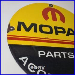 Vintage Mopar Sign Parts & Accessories Racing Auto Gas Porcelain Sign