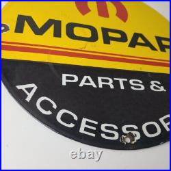 Vintage Mopar Sign Parts & Accessories Racing Auto Gas Porcelain Sign