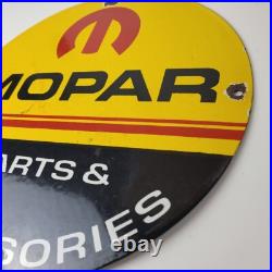 Vintage Mopar Sign Parts & Accessories Racing Auto Gas Porcelain Sign