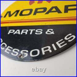 Vintage Mopar Sign Parts & Accessories Racing Auto Gas Porcelain Sign