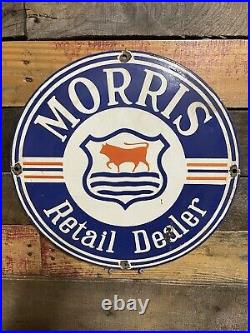 Vintage Morris Porcelain Sign Automobile Retail Dealer Showroom Cars Trucks Vans