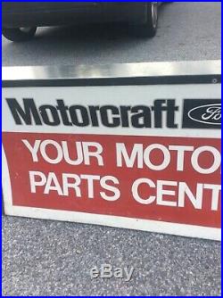 Vintage Motorcraft FORD Your Motorcraft Parts Center Metal Light Up Sign (P75)