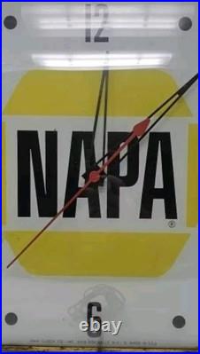 Vintage NAPA Auto Lighted Pam Wall Clock, Advertising, 15 X 15, Works