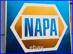 Vintage NAPA Auto Parts Advertising Double Sided Aluminum Sign 18 x 24 NOS