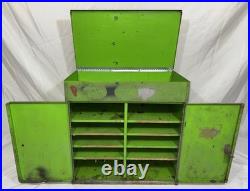 Vintage NAPA Martin Senour Abrasives Advertising Garage Car Shop Metal Cabinet