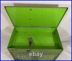 Vintage NAPA Martin Senour Abrasives Advertising Garage Car Shop Metal Cabinet