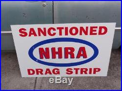 Vintage NOS NHRA Sanctioned Drag Strip Sign Racing 1960s 1970s