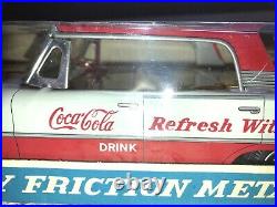 Vintage NOS Taiyo 1960'S COCA COLA FRICTION METAL TOY CAR Never Out Of Box
