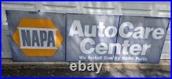 Vintage Napa Auto Care Center Aluminum Sign, 3 Pieces, Total Length 8.5 Feet