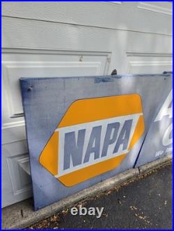 Vintage Napa Auto Care Center Aluminum Sign, 3 Pieces, Total Length 8.5 Feet