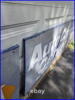 Vintage Napa Auto Care Center Aluminum Sign, 3 Pieces, Total Length 8.5 Feet