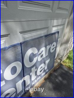 Vintage Napa Auto Care Center Aluminum Sign, 3 Pieces, Total Length 8.5 Feet