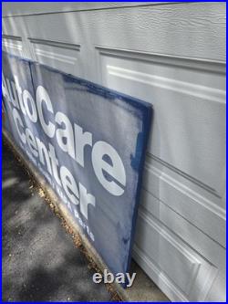 Vintage Napa Auto Care Center Aluminum Sign, 3 Pieces, Total Length 8.5 Feet