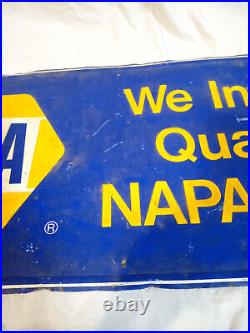 Vintage Napa Auto Parts Metal Advertisement Sign- 35 1/2 X 15 1/2