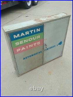 Vintage Napa Martin Senour Auto Paints, Automotive Finishes Storage Wall Cabinet