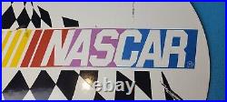 Vintage Nascar International Porcelain Auto Race Service Station Gas Pump Sign