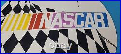 Vintage Nascar International Porcelain Auto Race Service Station Gas Pump Sign