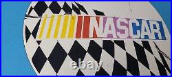 Vintage Nascar International Porcelain Auto Race Service Station Gas Pump Sign