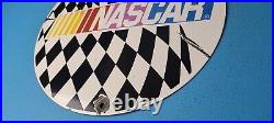 Vintage Nascar International Porcelain Auto Race Service Station Gas Pump Sign