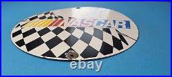 Vintage Nascar International Porcelain Auto Race Service Station Gas Pump Sign