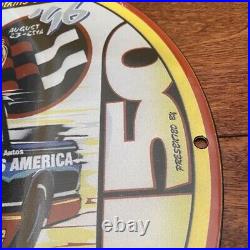 Vintage Nascar Porcelain Auto Parts America Racing Motor Gasoline Metal Sign