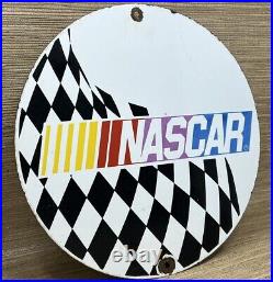 Vintage Nascar Porcelain Raceway Gas Station Motor Oil Stock Car Auto Racing