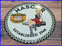 Vintage Nascar Stock Car Porcelain Automobile Racing Spark Plug Service Sign