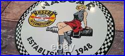 Vintage Nascar Stock Car Porcelain Automobile Racing Spark Plug Service Sign