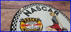 Vintage Nascar Stock Car Porcelain Automobile Racing Spark Plug Service Sign