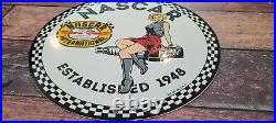 Vintage Nascar Stock Car Porcelain Automobile Racing Spark Plug Service Sign