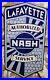 Vintage-Nash-Porcelain-Sign-42-Lafayette-Automobile-Dealer-Service-Car-Sales-01-tefz