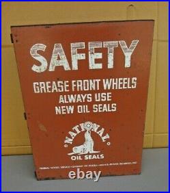 Vintage National Motor Bearing OIL SEALS brakes auto parts cabinet graphics