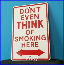Vintage No Smoking Porcelain Automobile Garage Gas Station Warning Pump Sign