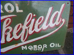 Vintage OLD ENAMEL CASTROL SIGN ADVERTISING Oil EXTREMELY RARE Motor CAR GARAGE