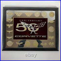 Vintage Official Licensed 50th Anniversary Corvette Sign Wall Hanging Plaque