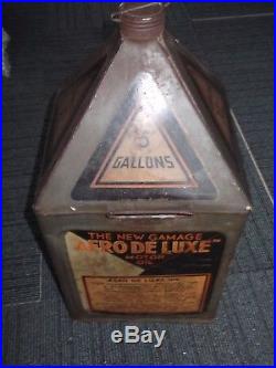 Vintage Oil Can Gamages Motor Oil 5 Gallon Aero Deluxe Motor Oil Can Very Rare