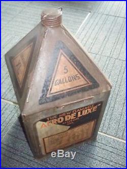Vintage Oil Can Gamages Motor Oil 5 Gallon Aero Deluxe Motor Oil Can Very Rare