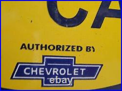 Vintage Ok Used Cars Porcelain Sign 30 Automobile Dealer Lot Gas Oil Service