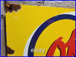 Vintage Ok Used Cars Porcelain Sign 30 Chevrolet Dealership Chevy Truck Auto