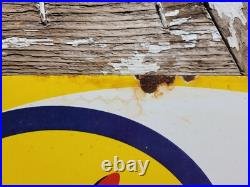 Vintage Ok Used Cars Porcelain Sign 30 Chevrolet Dealership Chevy Truck Auto