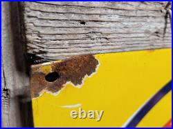 Vintage Ok Used Cars Porcelain Sign 30 Chevrolet Dealership Chevy Truck Auto