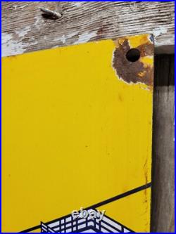 Vintage Ok Used Cars Porcelain Sign 30 Chevrolet Dealership Chevy Truck Auto