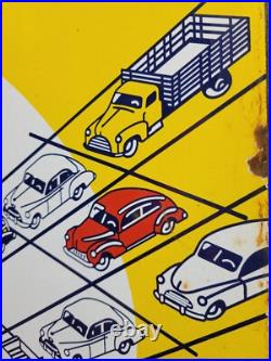 Vintage Ok Used Cars Porcelain Sign 30 Chevrolet Dealership Chevy Truck Auto