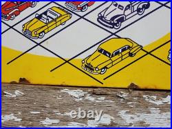Vintage Ok Used Cars Porcelain Sign 30 Chevrolet Dealership Chevy Truck Auto