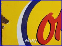 Vintage Ok Used Cars Porcelain Sign 30 Chevrolet Dealership Chevy Truck Auto