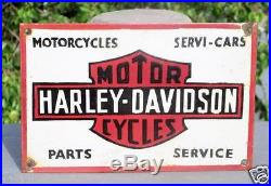 Vintage Old Rare Harley Davidson Motor Cycles Ad Porcelain Enamel Sign Board